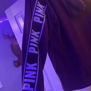 pink hoodie
